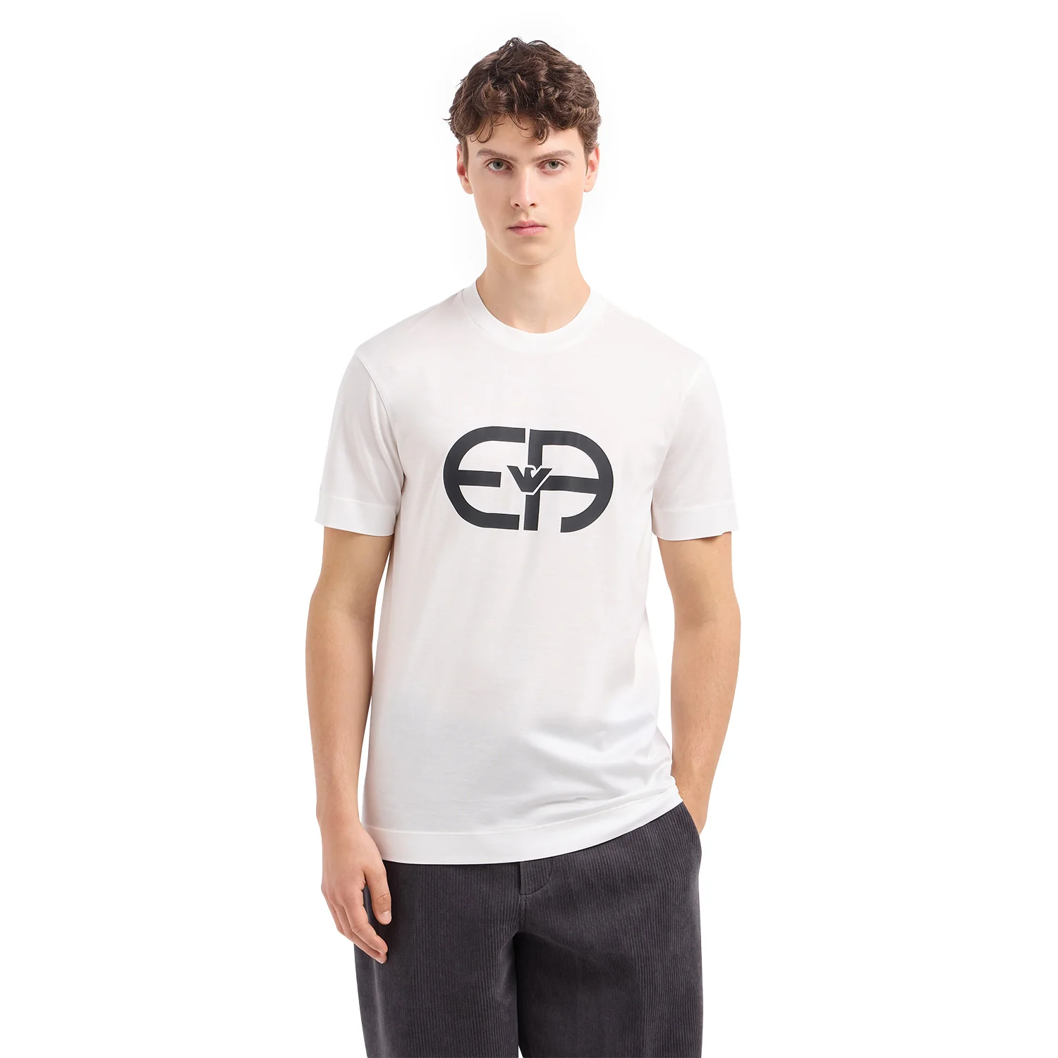 Lyocell-Blend Jersey T-Shirt With Oversized Ea Logo - Image 2