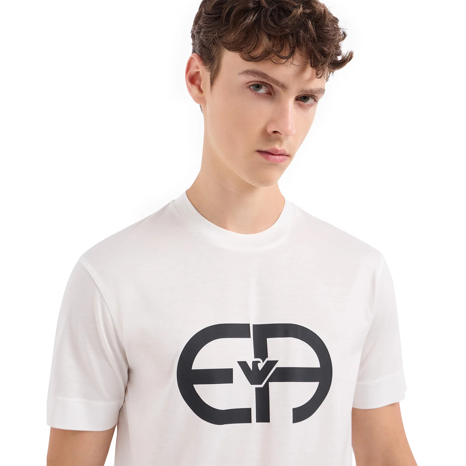 Lyocell-Blend Jersey T-Shirt With Oversized Ea Logo - Image 4