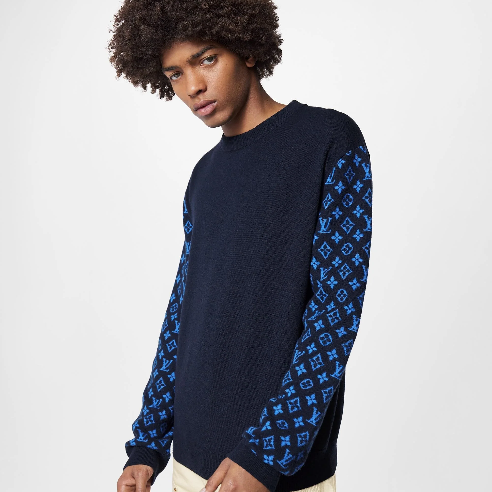 MONOGRAM MIX CASHMERE CREWNECK - Image 4