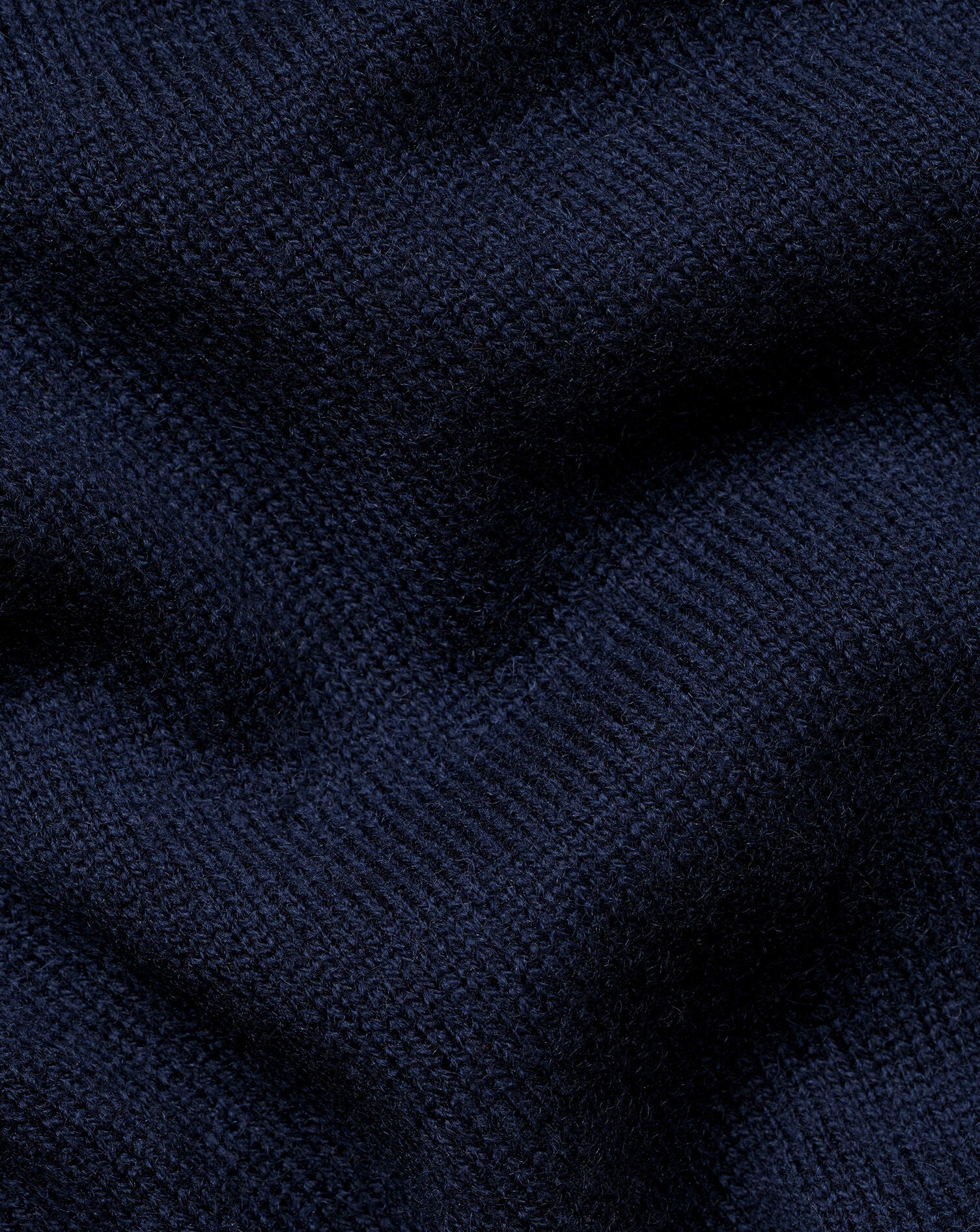 NAVY BLUE MERINO/CASHMERE CREW NECK JUMPER - Image 6