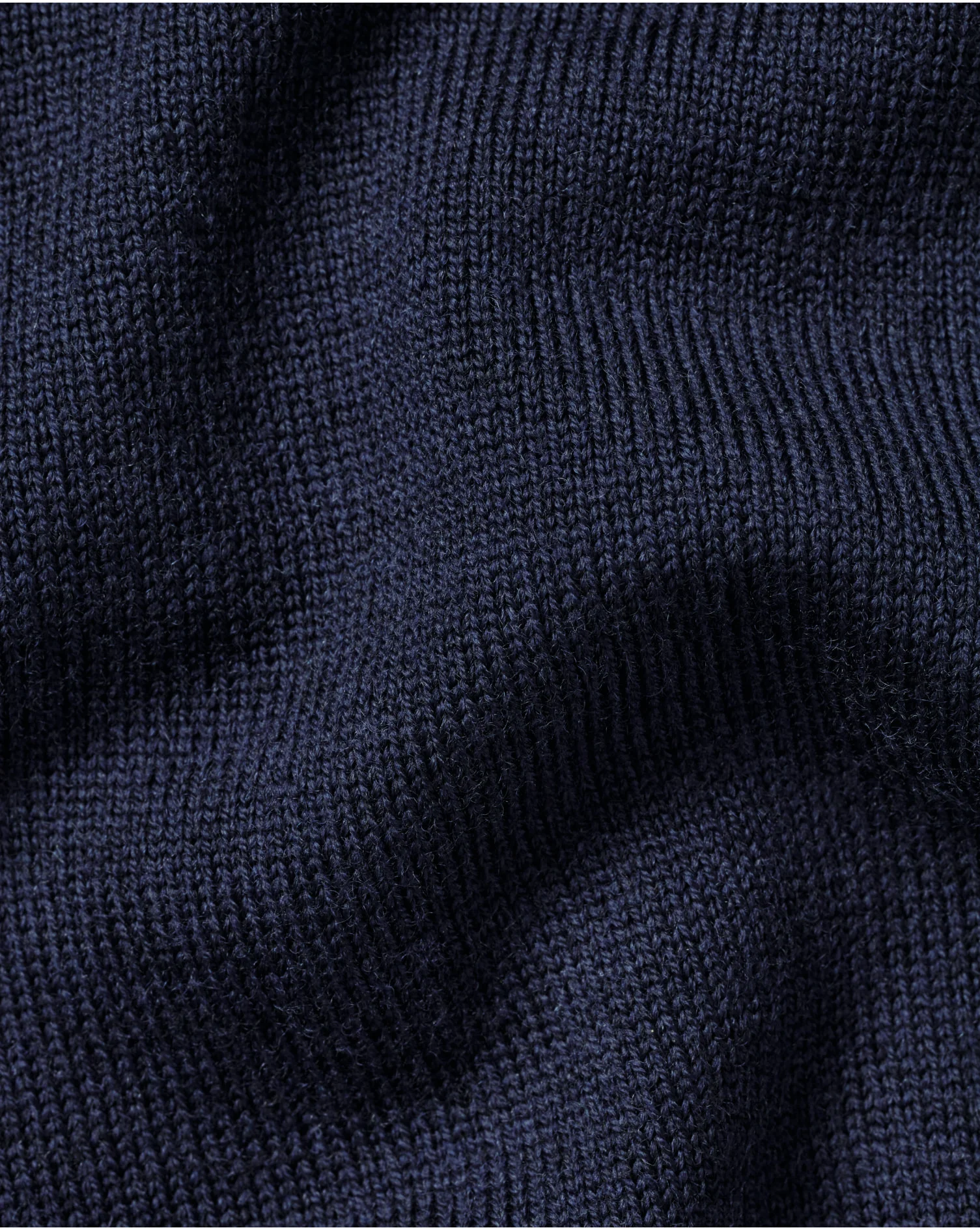 NAVY BLUE PURE MERINO ROLL NECK JUMPER - Image 7