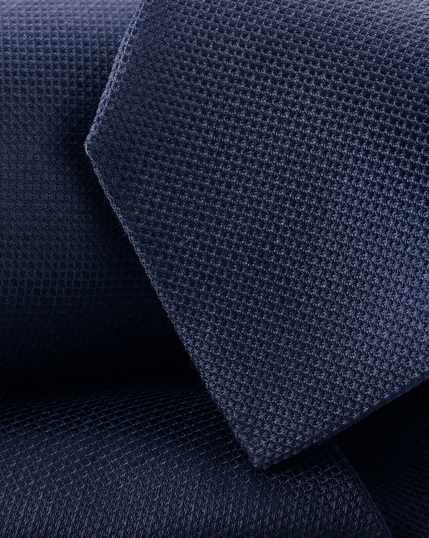 NAVY SILK STAIN RESISTANT TIE - Image 2