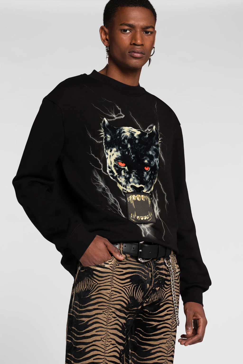 PNT68I CF050 ROBERTO CAVALLI MEN SWEATSHIRT - Image 3