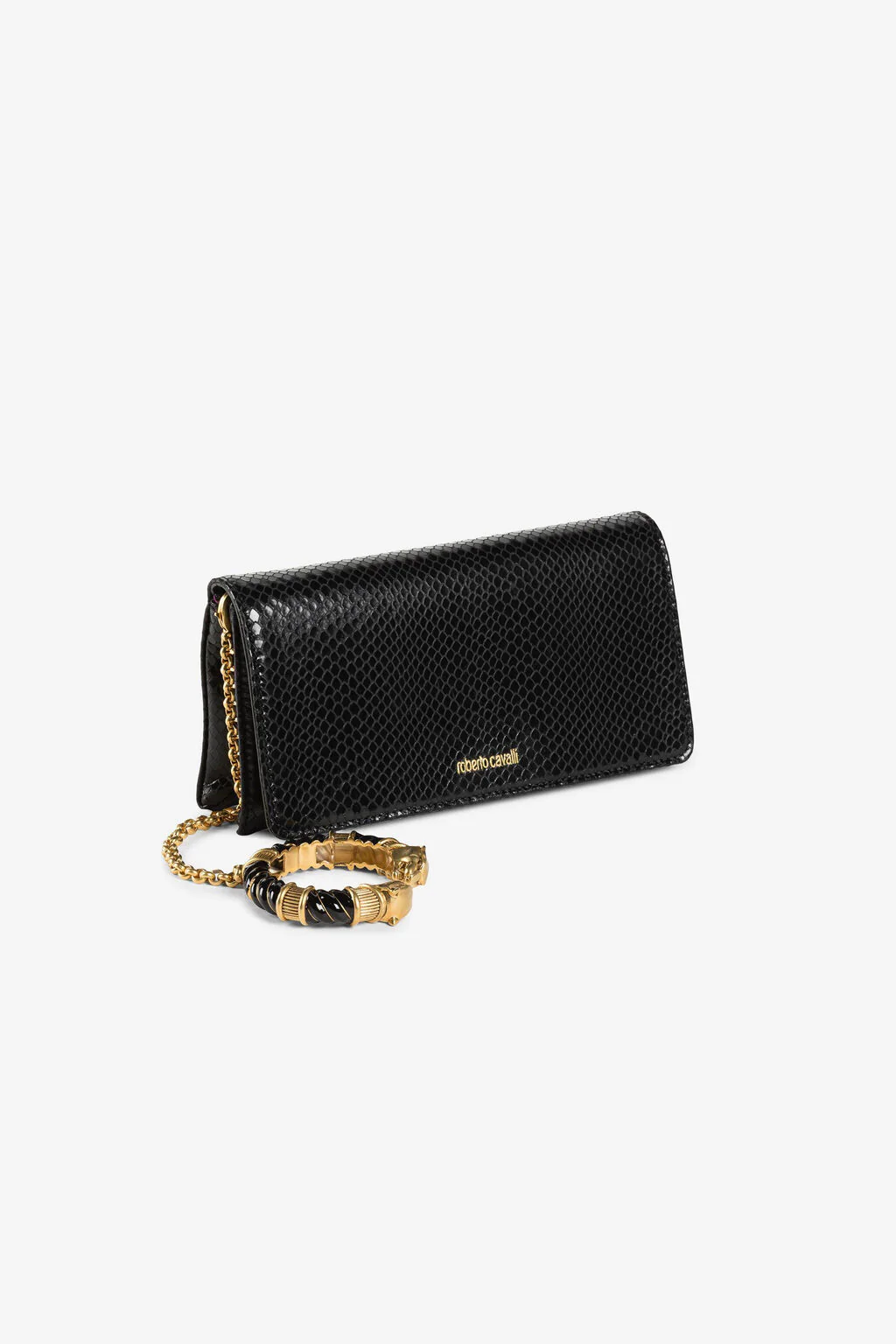 QKB011 PZ181 05051 BLACK CLUTCH ROBERTO CAVALLI WOMEN BAG - Image 2