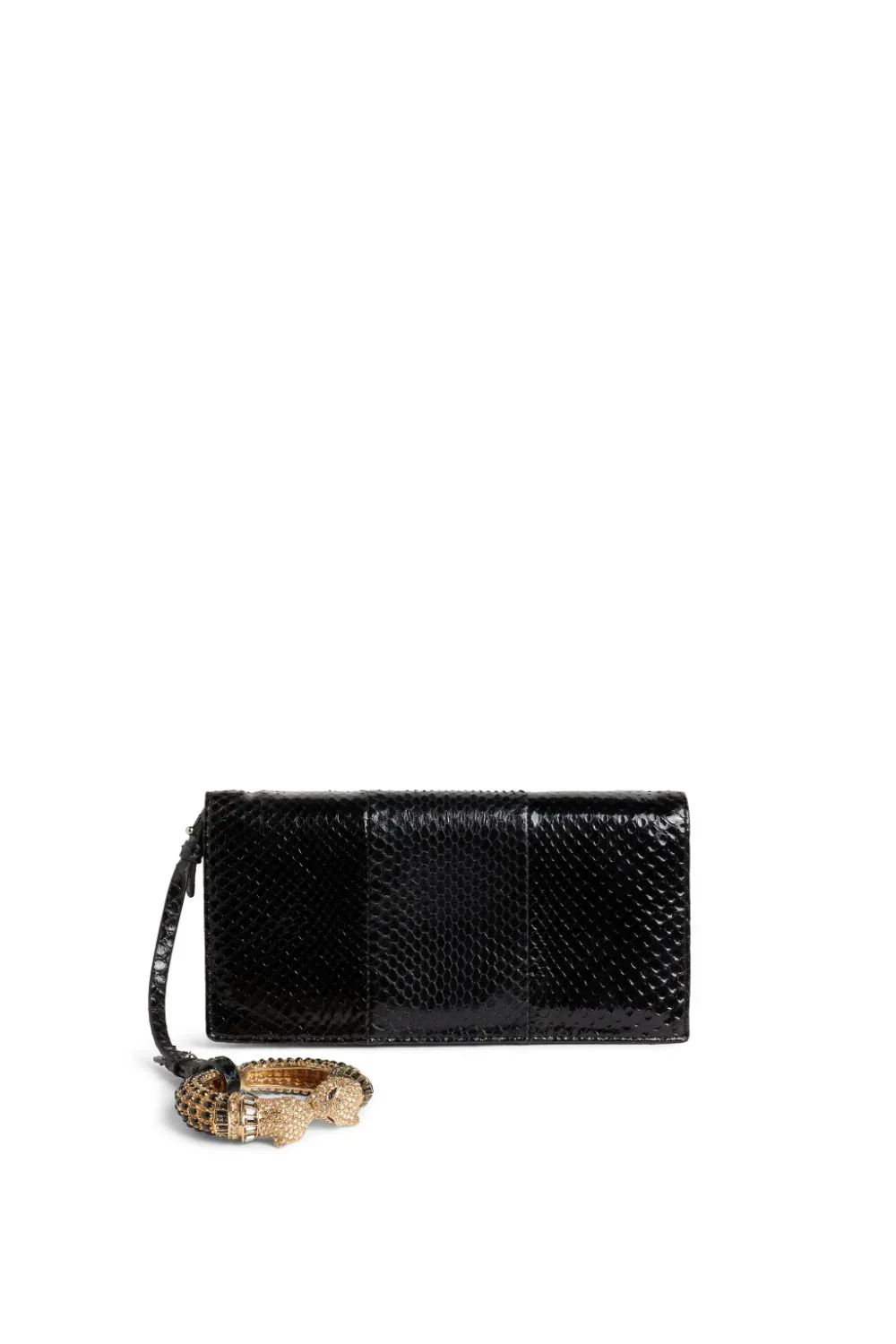 QKB011 PZ181 05051 BLACK CLUTCH ROBERTO CAVALLI WOMEN BAG - Image 3