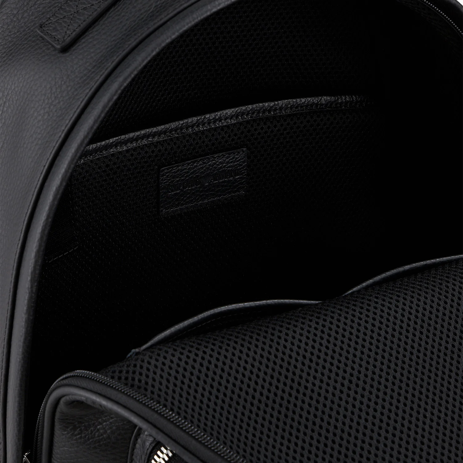 Rounded Backpack In Tumbled Leather - Image 4