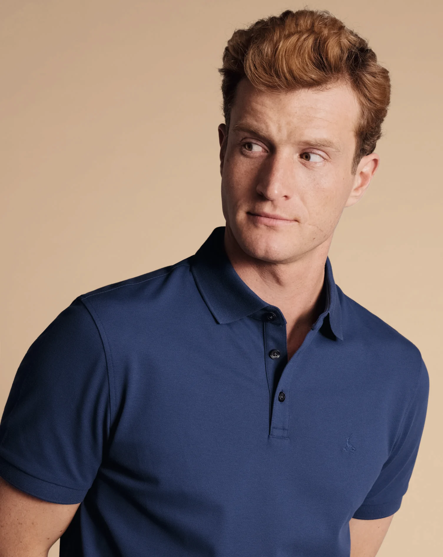 ROYAL BLUE SOLID SHORT SLEEVE COTTON TYRWHITT PIQUE POLO - Image 2