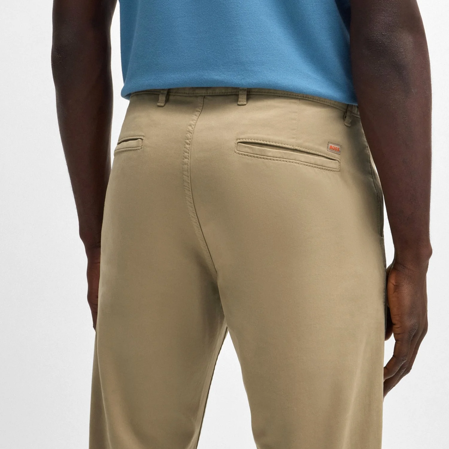 Slim-Fit Chinos In Stretch-Cotton Satin - Image 3