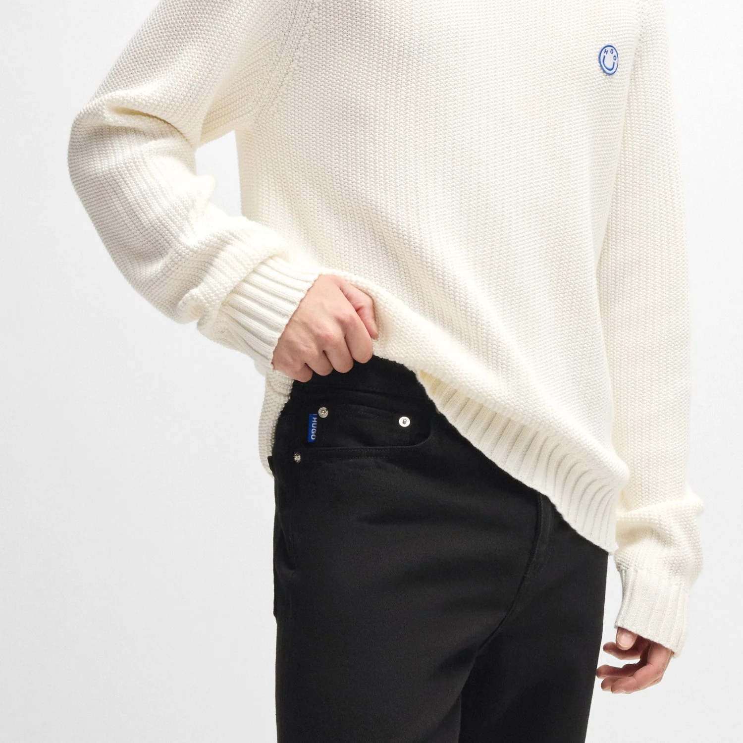Slim-Fit Jeans In Black Stretch Denim - Image 3