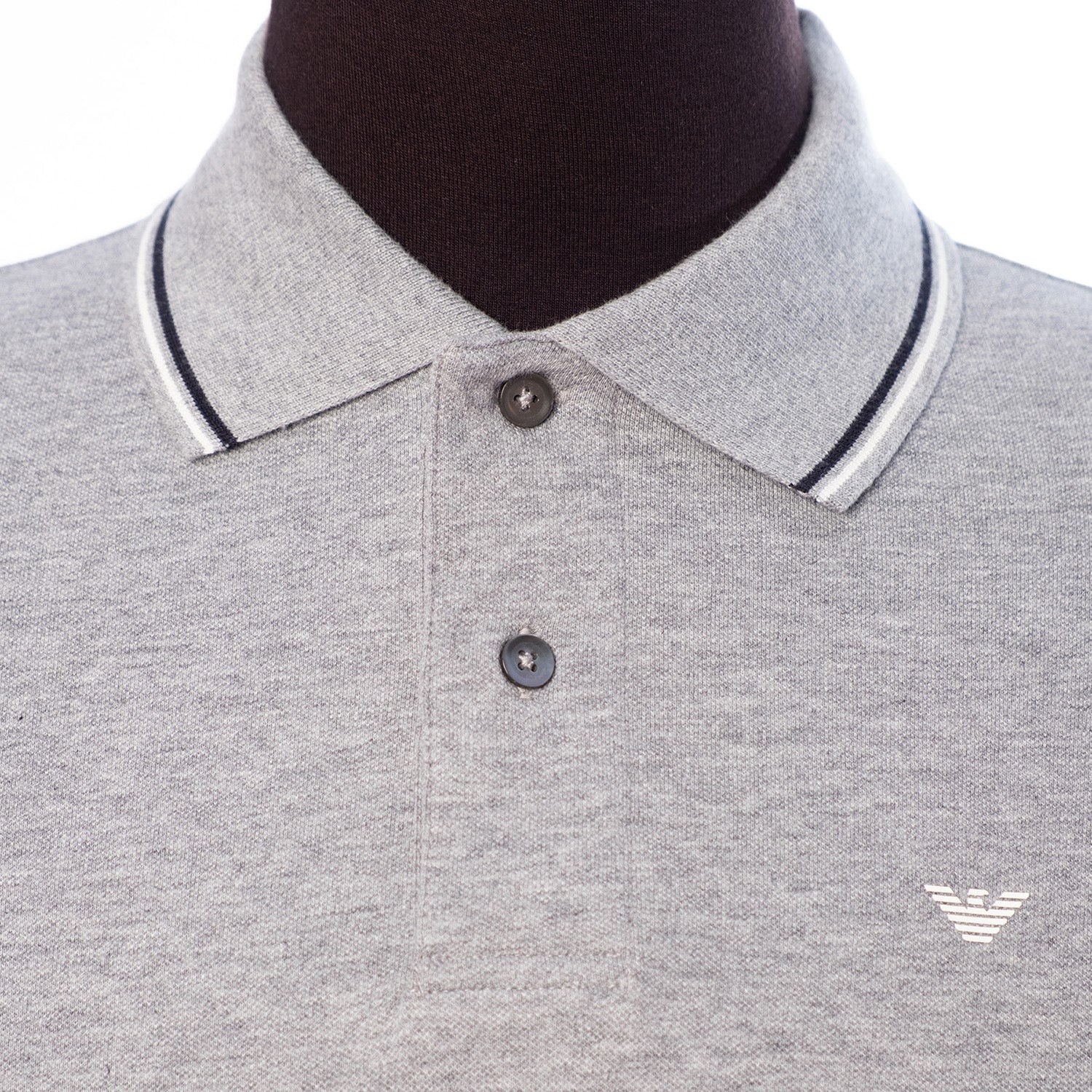 Stretch Piqua Polo Shirt With Micro Eagle Embroidery - Image 4
