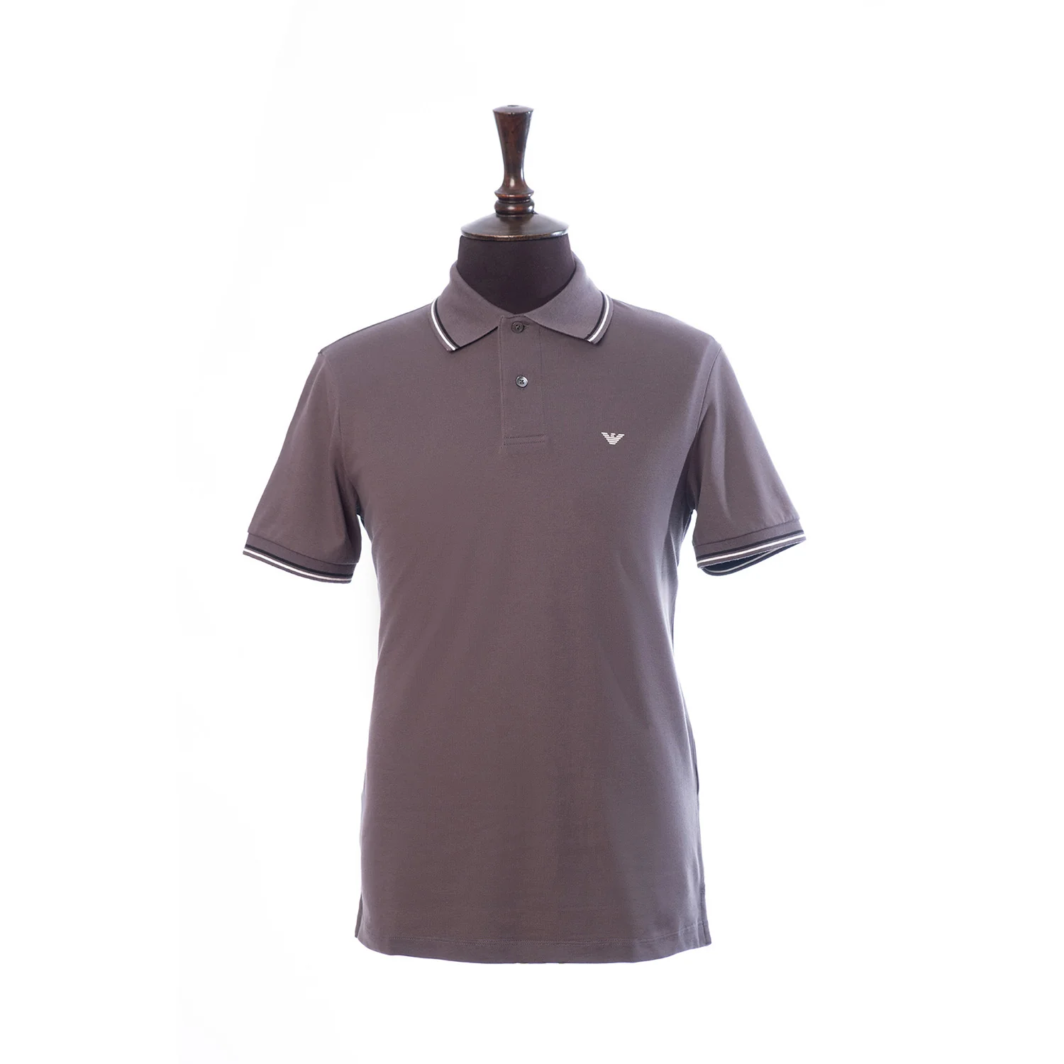 Stretch Piqua Polo Shirt With Micro Eagle Embroidery - Image 5