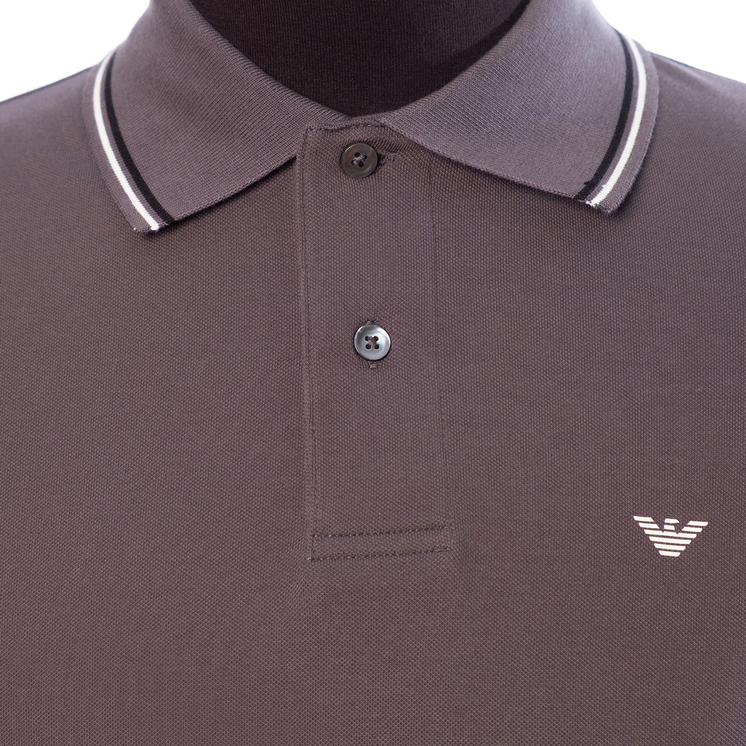 Stretch Piqua Polo Shirt With Micro Eagle Embroidery - Image 8
