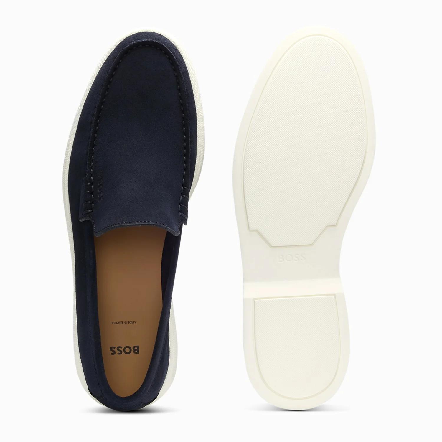 Suede Loafers With Contrast Outsole - Image 3