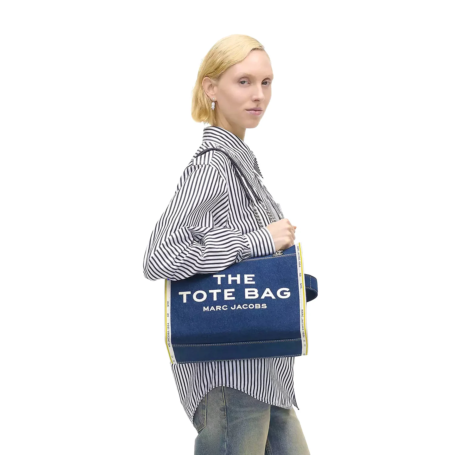 The Denim Chain Medium Tote Bag - Image 2