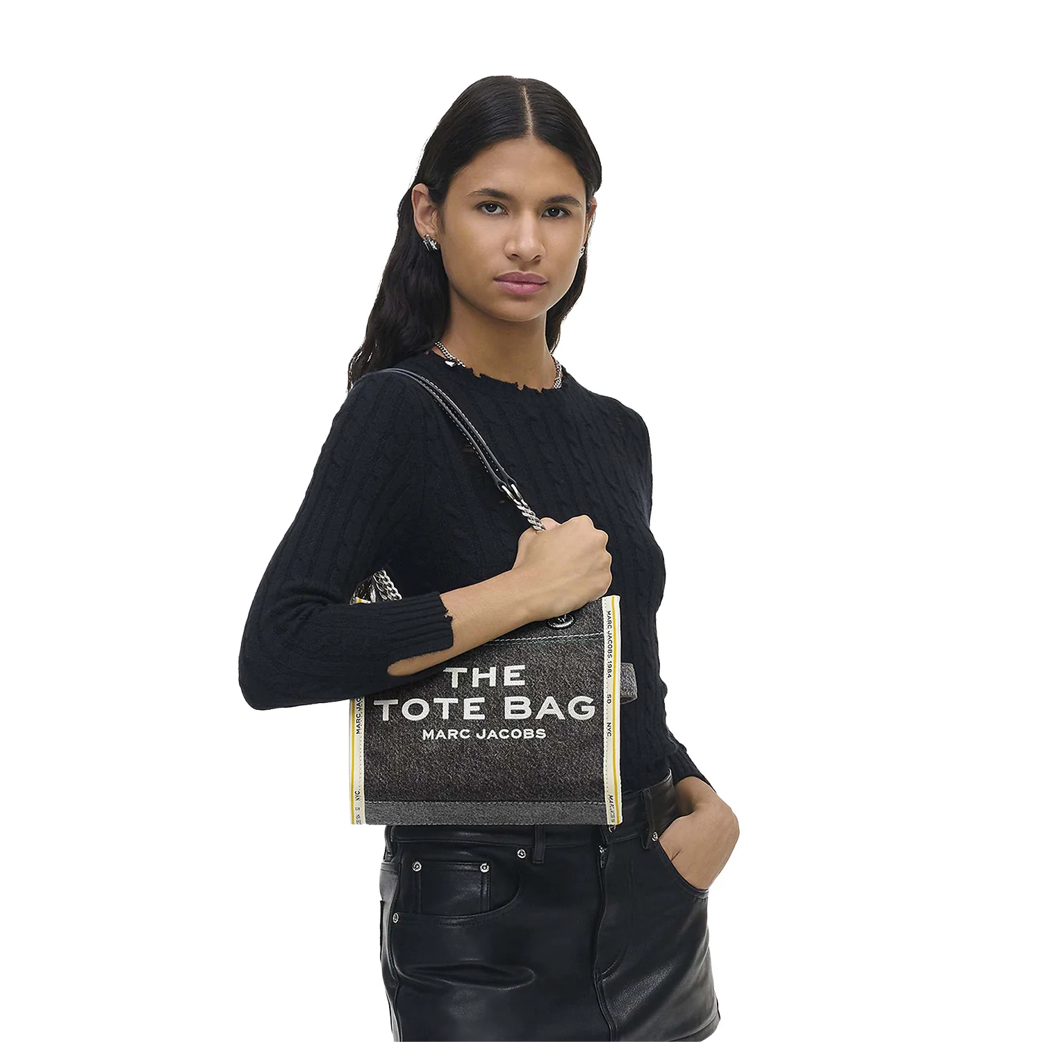The Denim Chain Small Tote Bag - Image 6