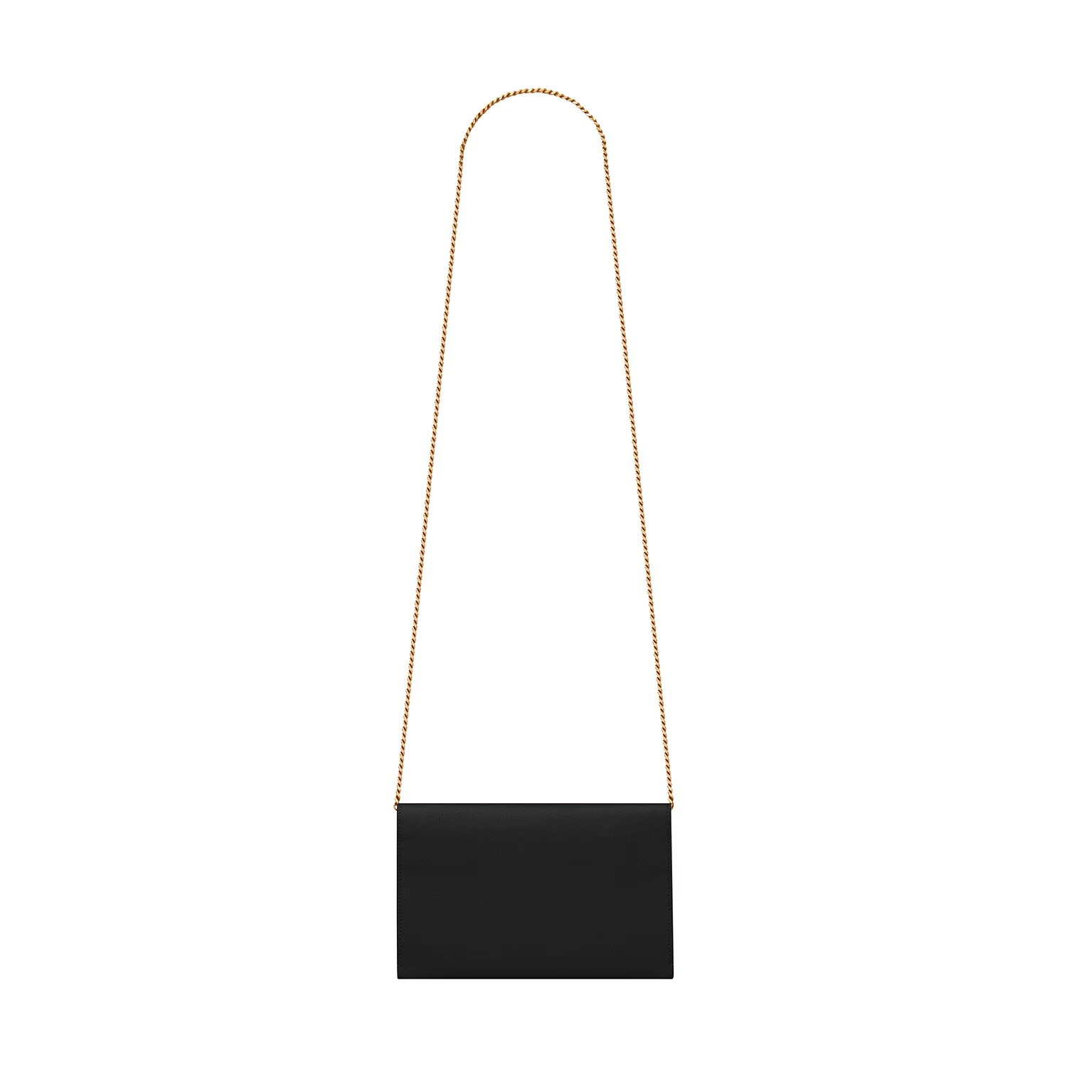 Uptown Chain Wallet In Grain De Poudre Embossed Leather - Image 2