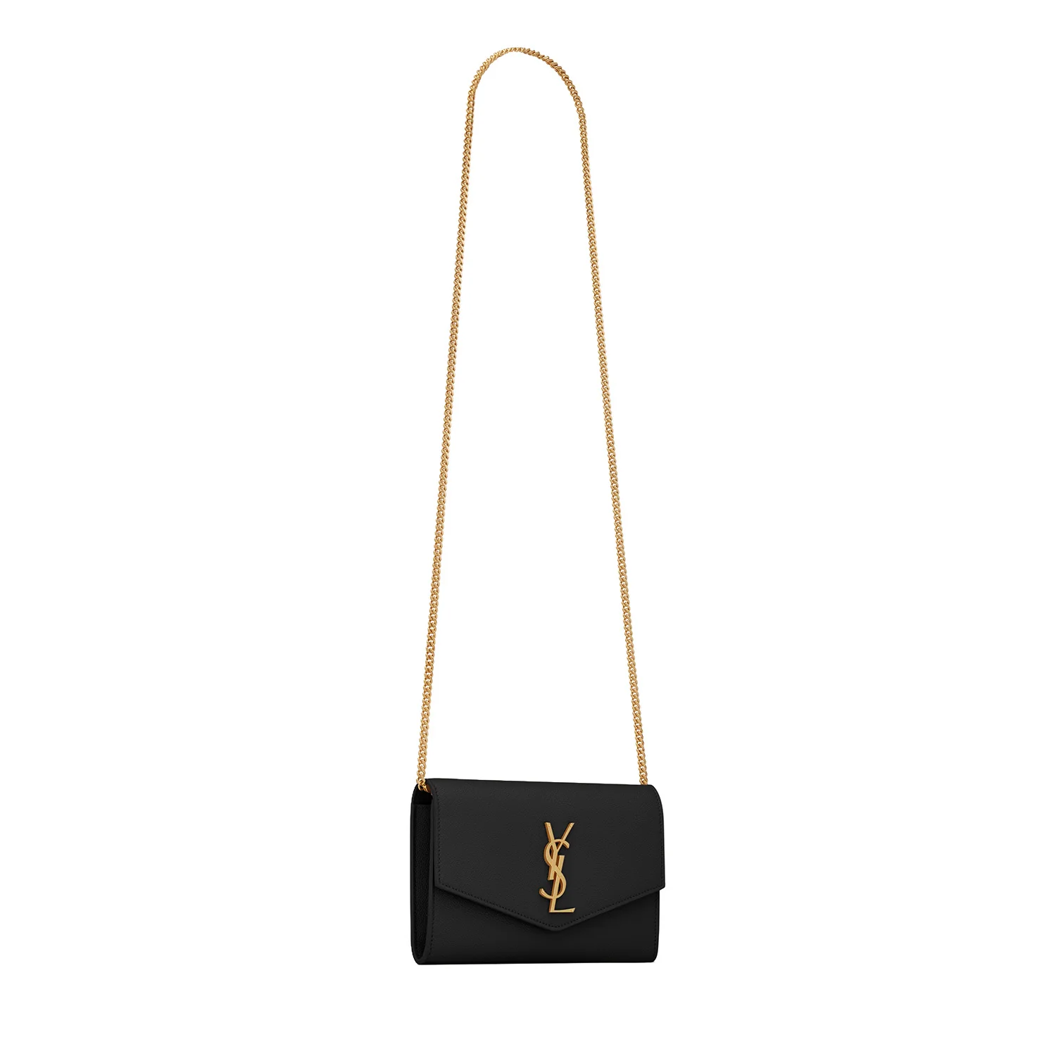Uptown Chain Wallet In Grain De Poudre Embossed Leather - Image 3