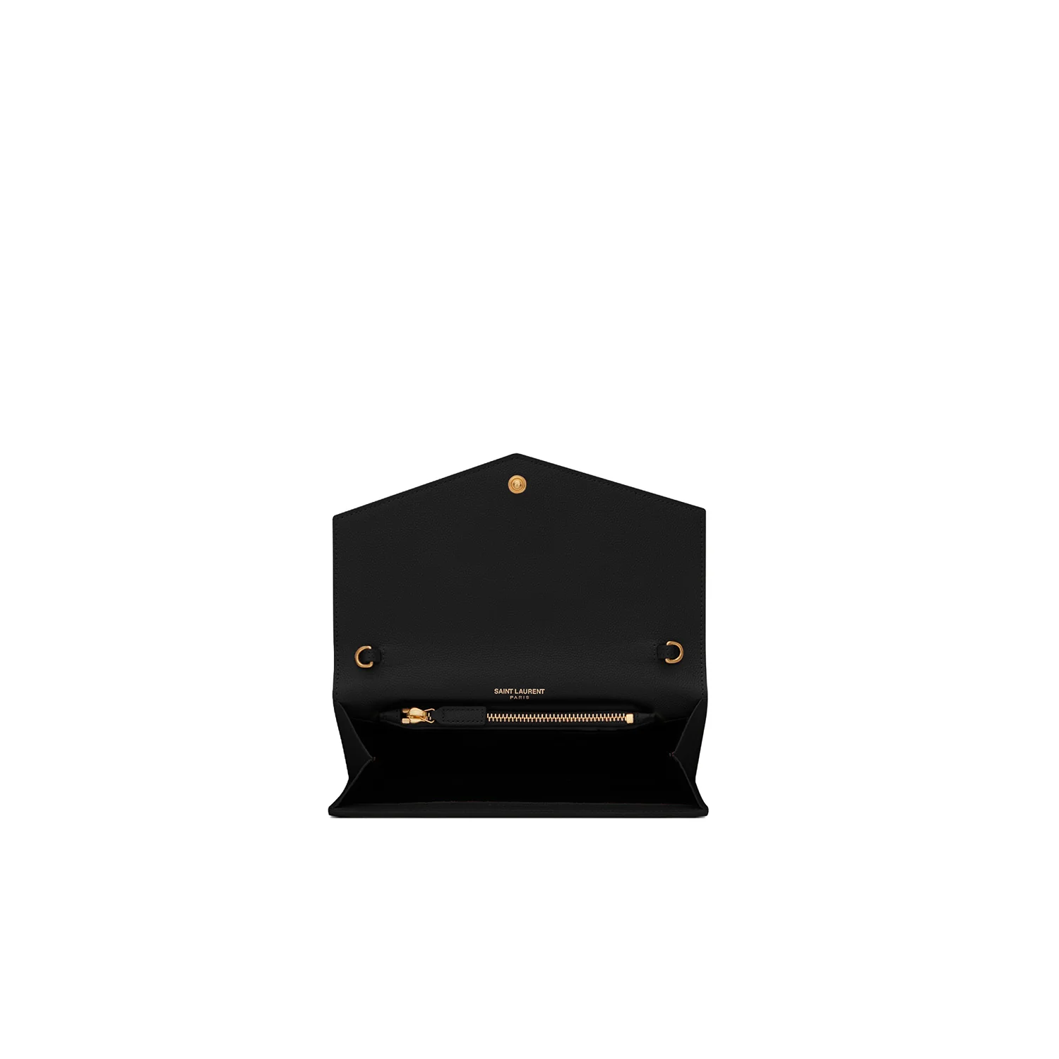 Uptown Chain Wallet In Grain De Poudre Embossed Leather - Image 5
