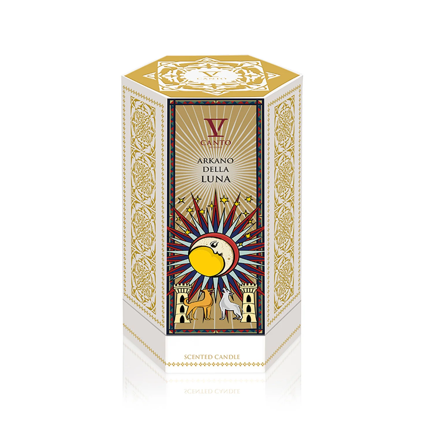 V-CANTO WHITE CERAMIC CANDLE ARKANO DELLA LUNA - Image 2