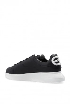 Leather Sneakers With Rubber Back Knurled Sole - Image 3