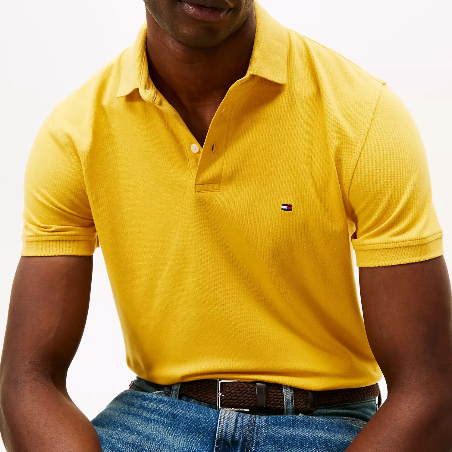 Slim Fit Stretch Pique Polo - Image 2