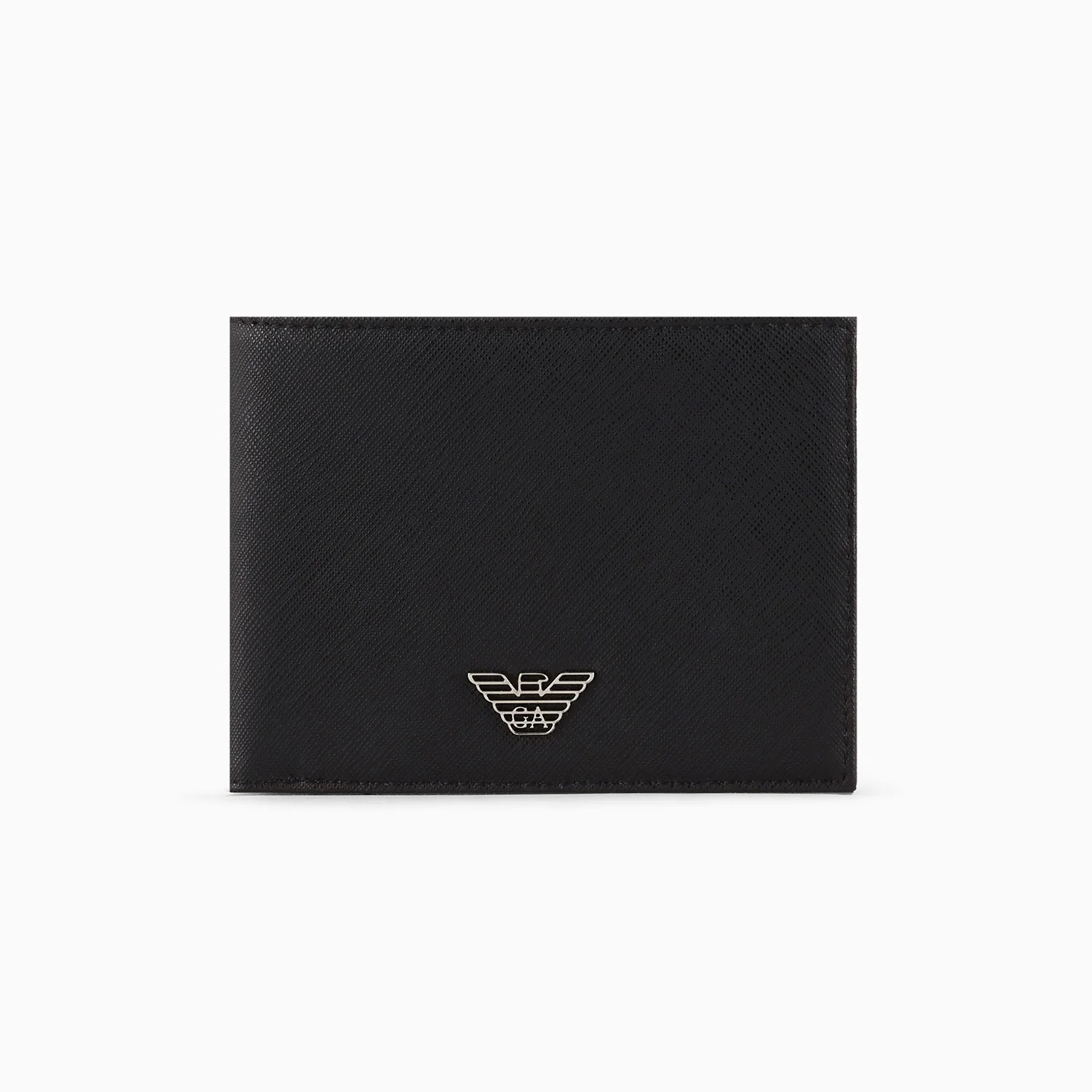 Ea Asv Regenerated Saffiano Leather Coin-Pocket Wallet With Eagle Plate - Image 2