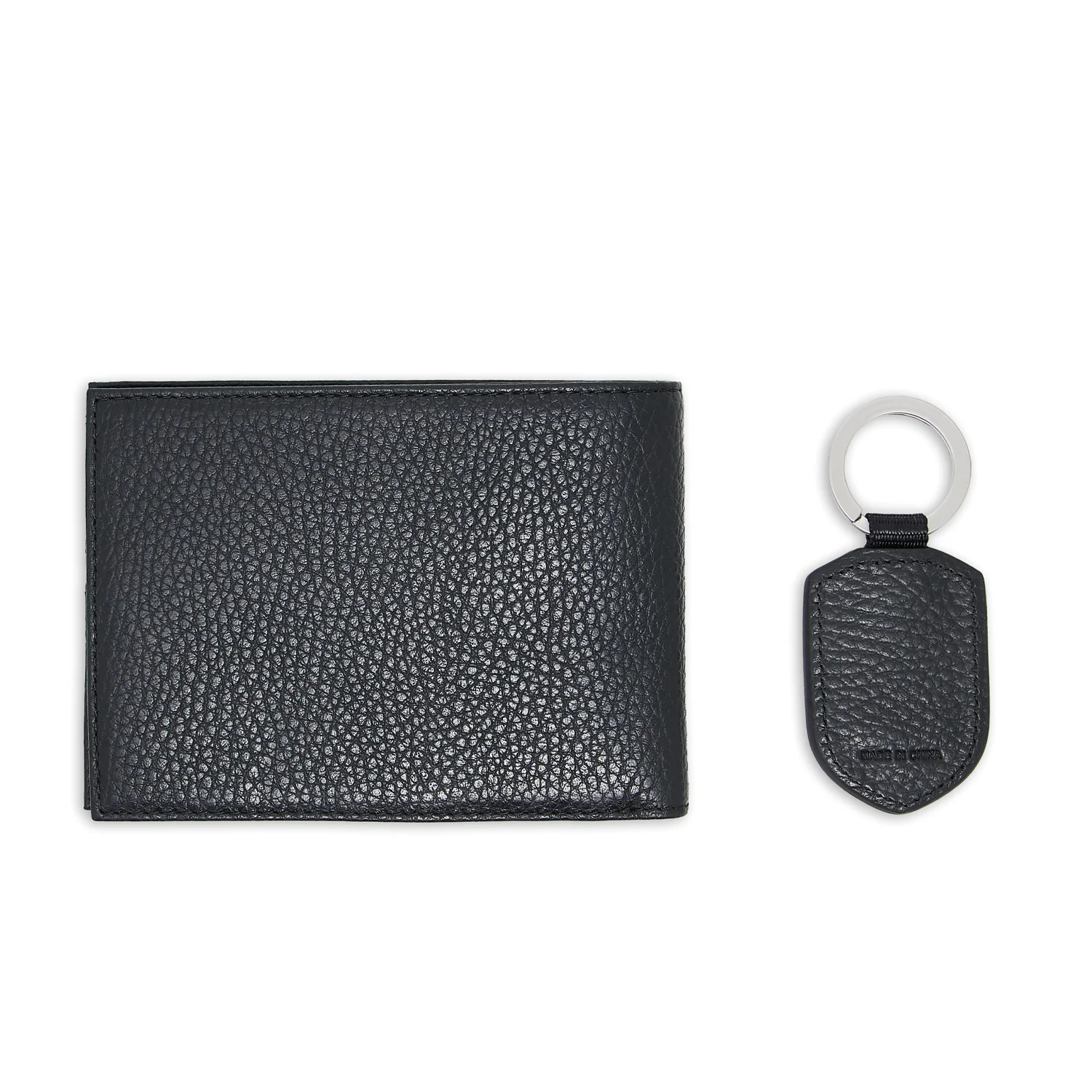 Ea Gift Box With Wallet And Keyring In Tumbled Leather - Image 2
