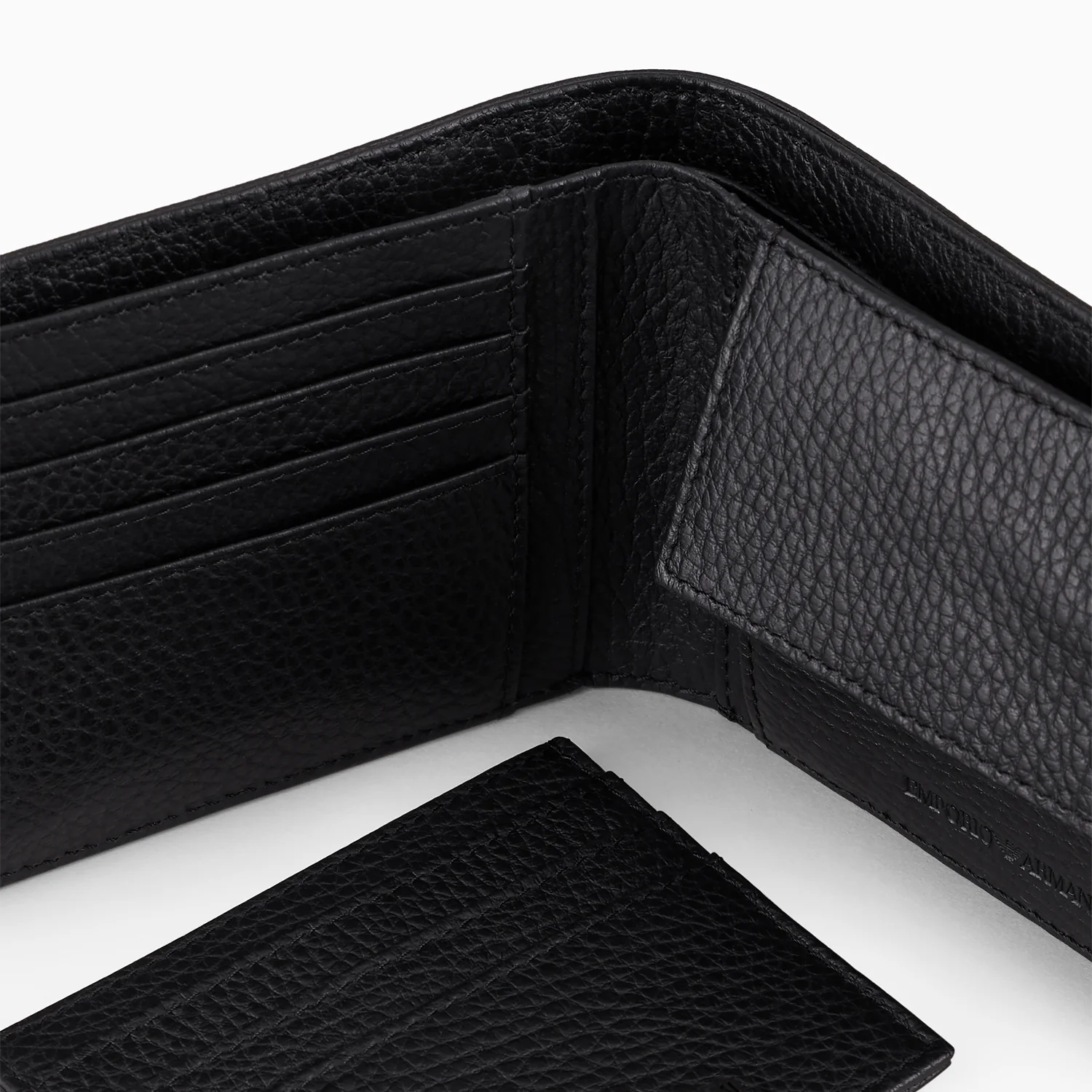 Ea Gift Box With Wallet And Card Holder In Tumbled Leather - Image 3