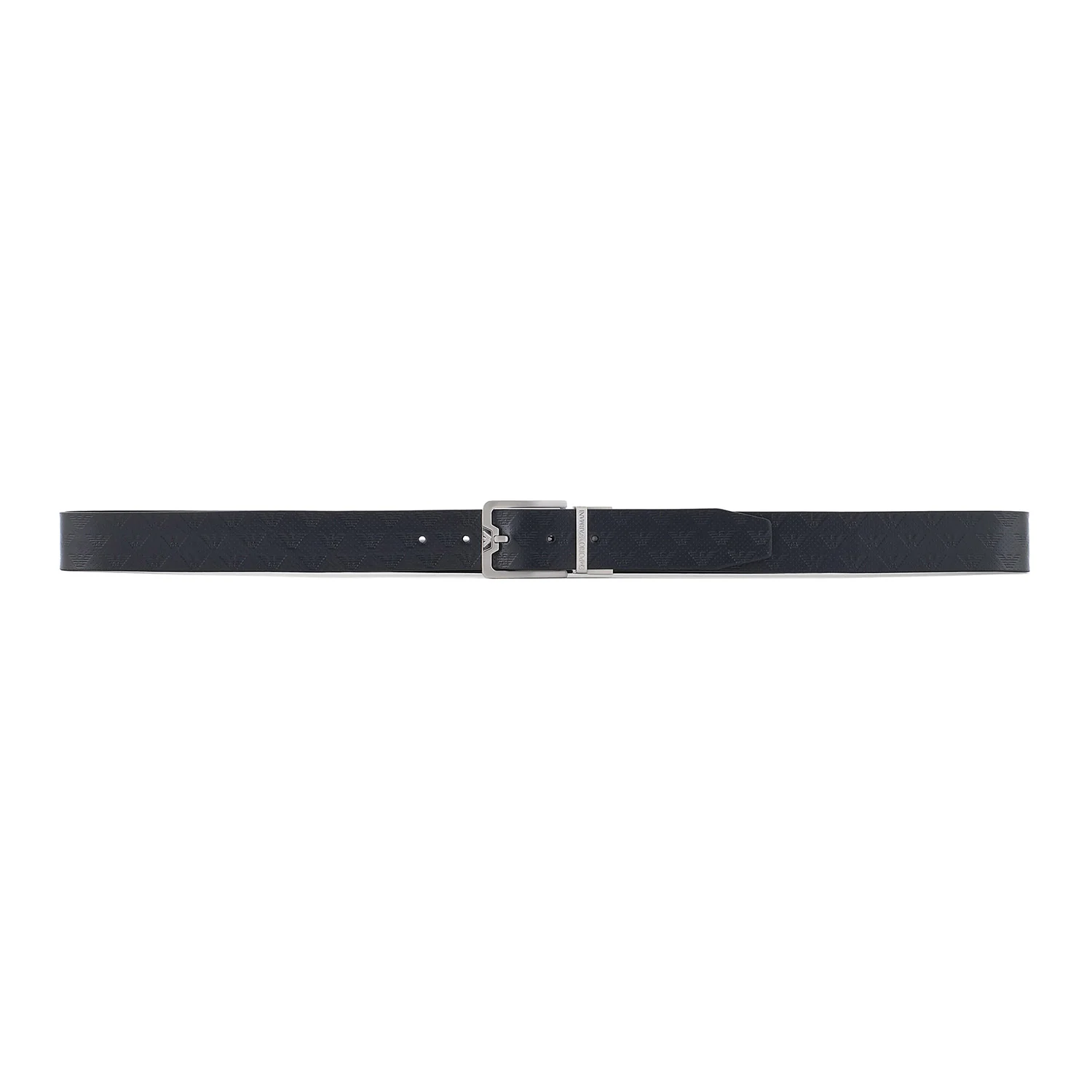 Leather Belt With All-Over Embossed Eagle