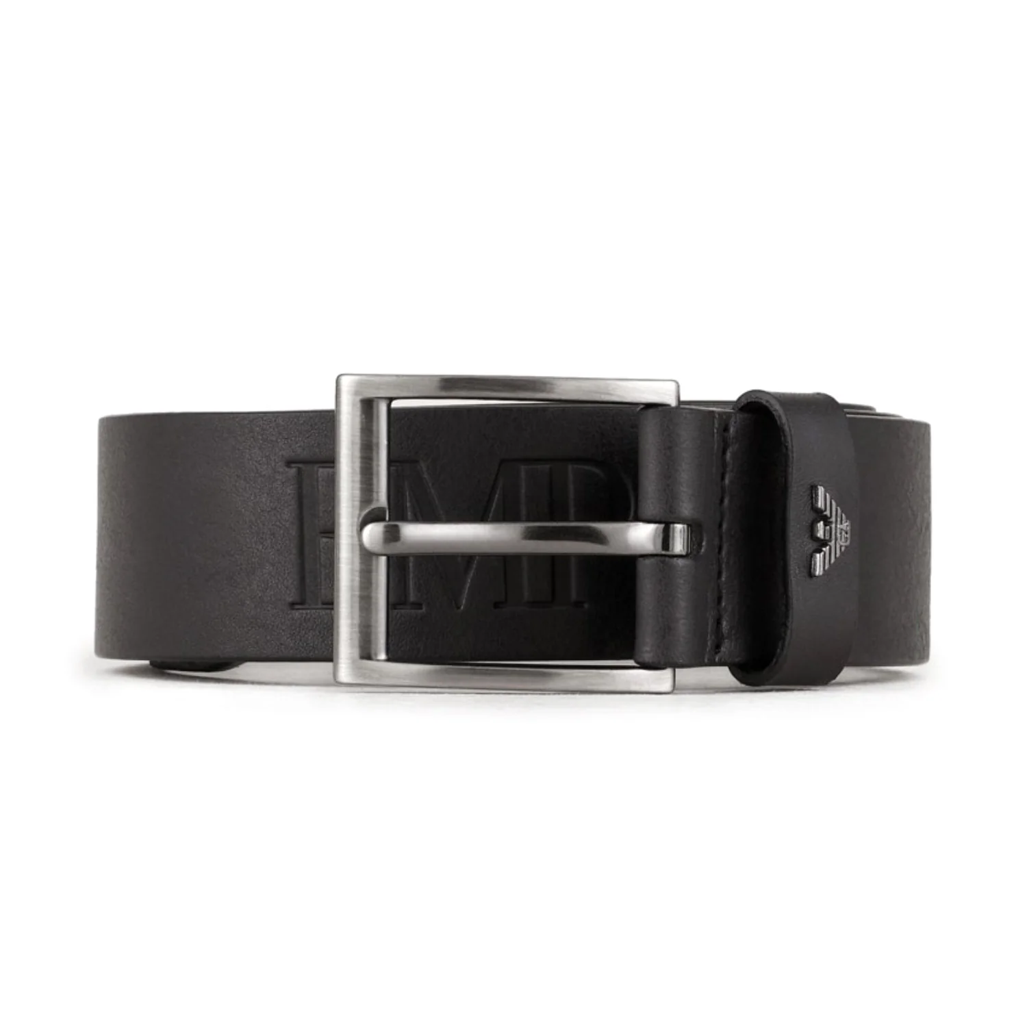 Tumbled-Leather Belt With Oversized Logo Lettering - Image 3